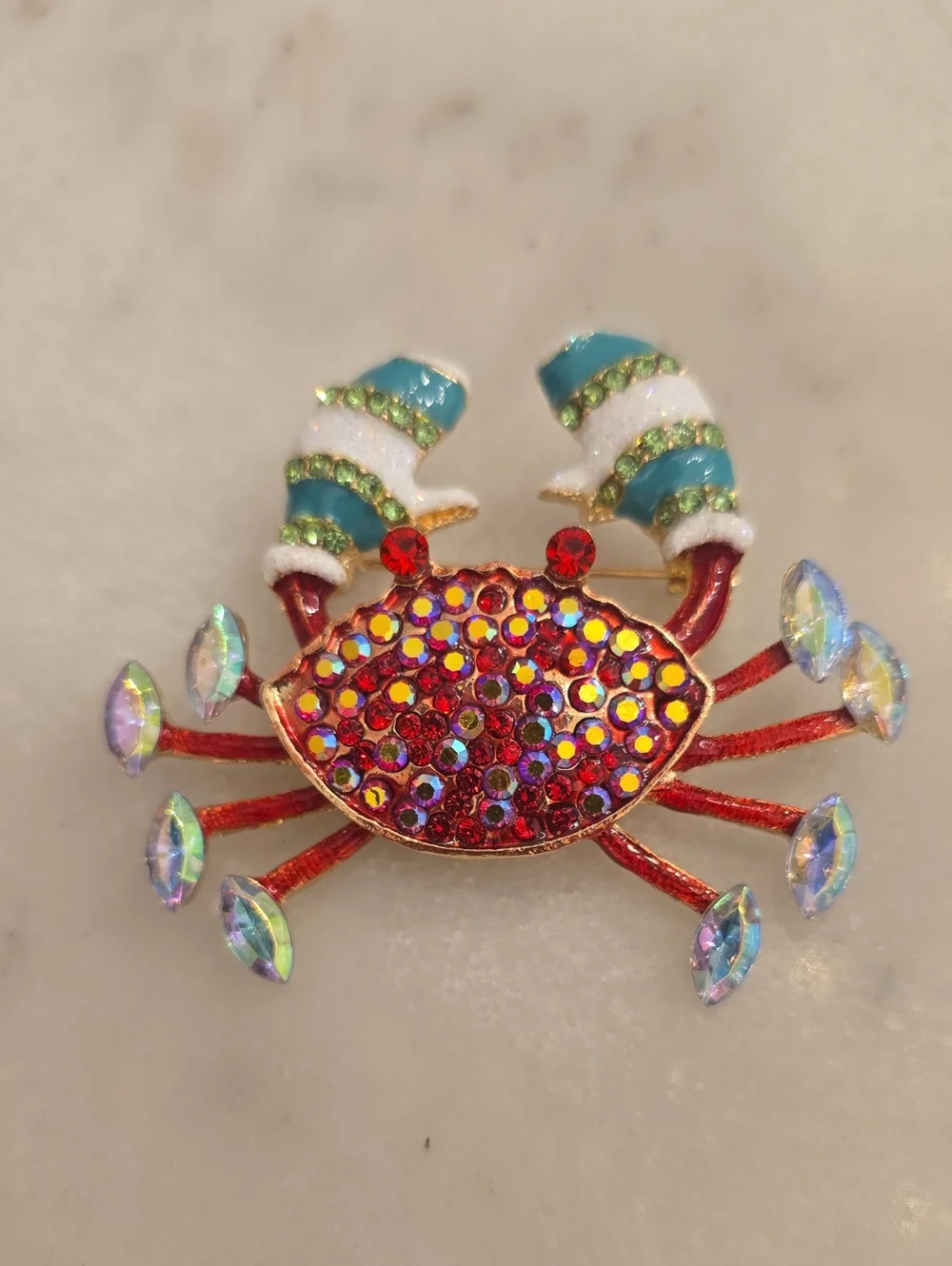 NWOT Red Crab Brooch